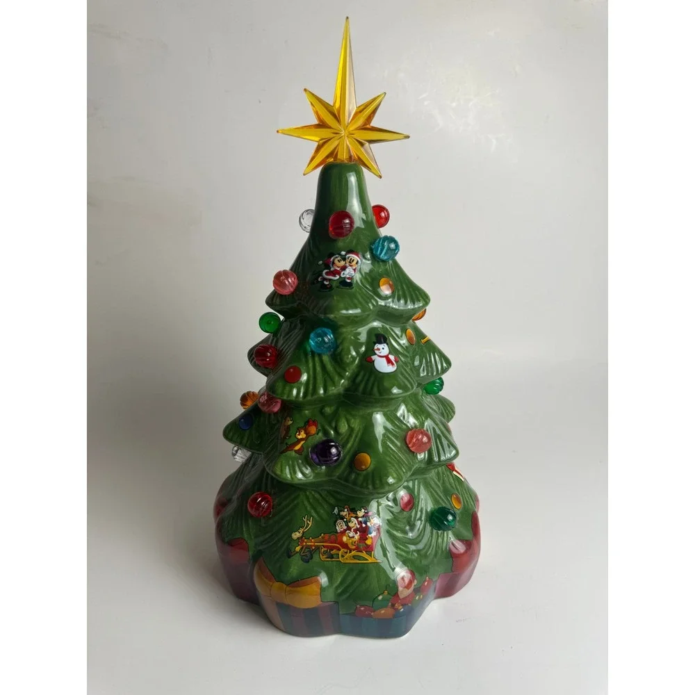 Disney Ceramic Light Up Christmas Tree Castle‎ Mickey & Friends 11